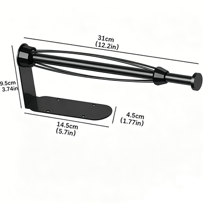 Black Wall Mount Paper Towel Holder Single-Hand Operable Kitchen Dispenser 13" PT5361 - with | Sold by Uncle Wiener's Wholesale