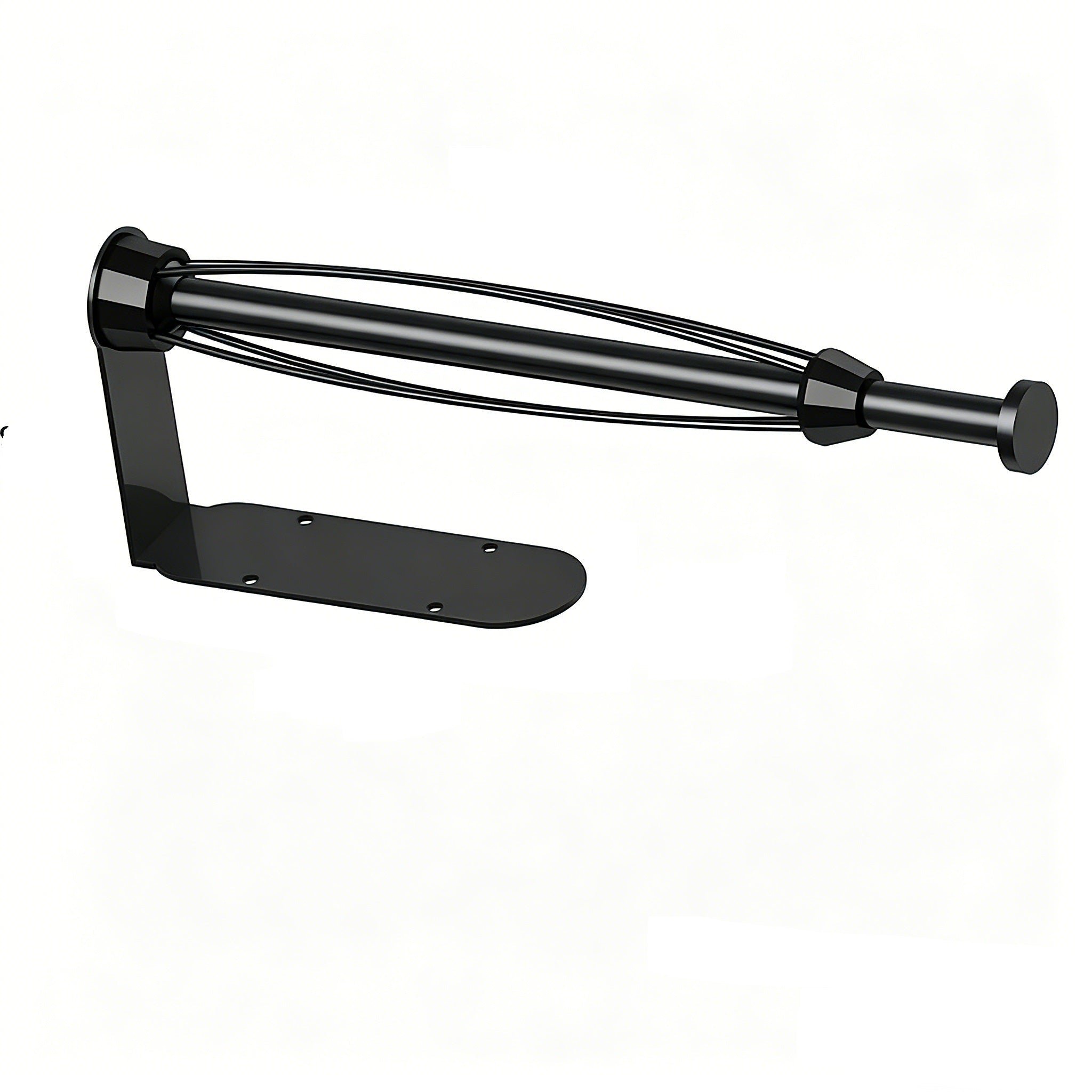 Black Wall Mount Paper Towel Holder Single-Hand Operable Kitchen Dispenser 13