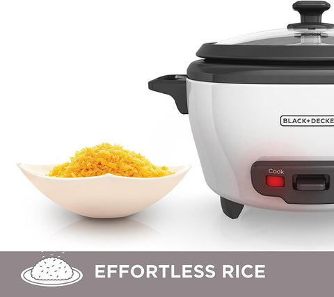BLACK+DECKER 2 - in - 1 Rice Cooker & Food Steamer - 6 - Cup Capacity, Automatic Keep Warm, Nonstick Bowl, Steaming Basket - Effortless Cooking - with | Sold by Uncle Wiener's Wholesale