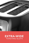 BLACK+DECKER 2 - Slice Extra Wide Slot Toaster, Classic Oval, Black with Stainless Steel Accents, TR1278B - with | Sold by Uncle Wiener's Wholesale