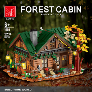 Block Building Set Forest Cabin City Cafe Hotel Modular Building Kits 1004
