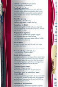 Blue Buffalo Wilderness Salmon Dog Food Bag – 10.8 Kg front view
Grain-free high protein salmon dog food for adult dogs
Back label nutrition facts – Blue Wilderness dry kibble
Ingredients and feeding guide of Blue Buffalo dog food
Complete 10.8 kg Blue Buffalo Wilderness dog food packaging