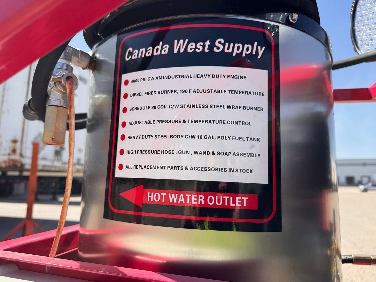 Blue Viper 4000 PSI Hot Water Pressure Washer – 15HP Gas Engine, Diesel Burner, Electric Start (SKU: YS4000) - Industrial Hot Water Pressure Washer – Gas Engine, Diesel Burner with | Sold by Uncle Wiener's Wholesale