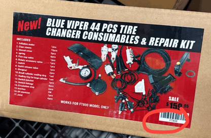 Blue Viper FT800 Automatic Tire Changer – Dual Assist Arms, Air Blast, 28.5" Clamp | SKU: FT800 - Automotive Tires with 44-Piece Consumables & Repair Kit FT800 | Sold by Uncle Wiener's Wholesale