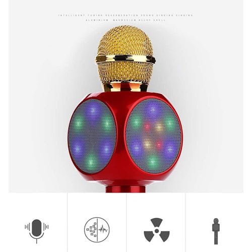 Bluetooth LED Wireless Microphone Speaker with Colourful Lights for Karaoke, Kids, Parties &amp; Portable Music LEDMIC - with | Sold by Uncle Wiener's Wholesale