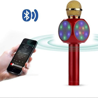 Bluetooth LED Wireless Microphone Speaker with Colourful Lights for Karaoke, Kids, Parties &amp; Portable Music LEDMIC - with | Sold by Uncle Wiener's Wholesale