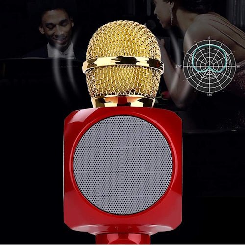 Bluetooth LED Wireless Microphone Speaker with Colourful Lights for Karaoke, Kids, Parties &amp; Portable Music LEDMIC - with | Sold by Uncle Wiener's Wholesale