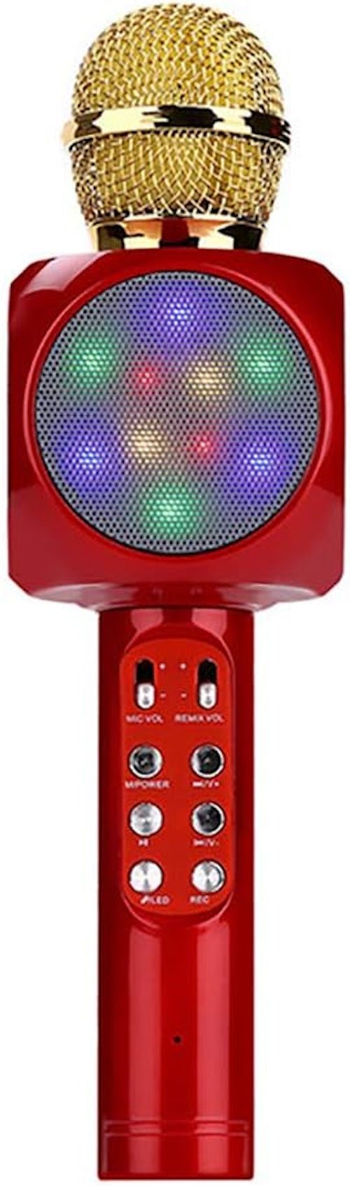 Bluetooth LED Wireless Microphone Speaker with Colourful Lights for Karaoke, Kids, Parties &amp; Portable Music LEDMIC - with | Sold by Uncle Wiener's Wholesale
