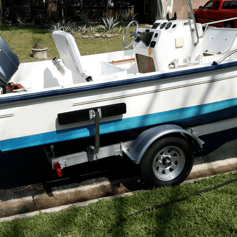 Boat Trailer Guide 2 Foot Bunk Board Guide - On Rails with Marine Grade Carpet Adjustable Galvanized Steel LYOM054 - with | Sold by Uncle Wiener's Wholesale