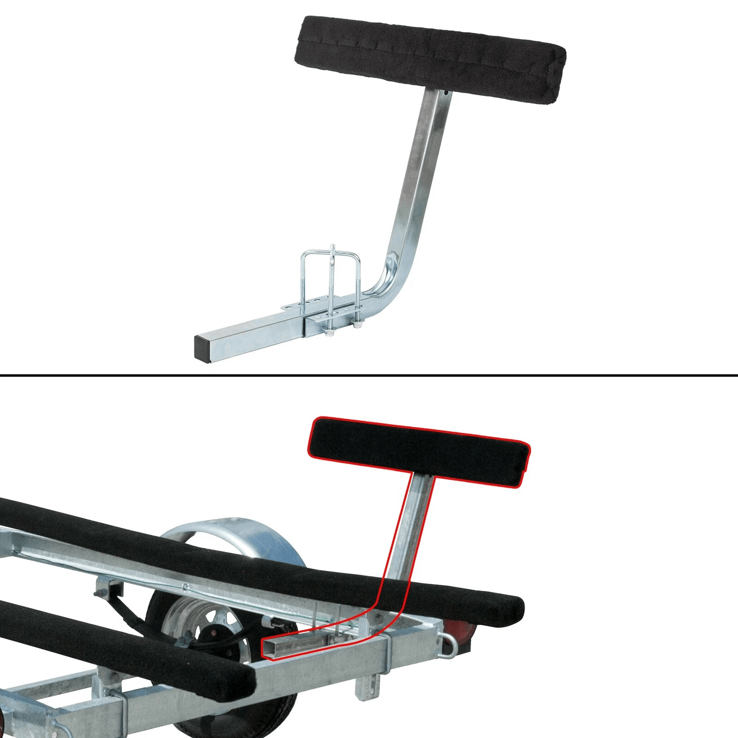 Boat Trailer Guide 2 Foot Bunk Board Guide - On Rails with Marine Grade Carpet Adjustable Galvanized Steel LYOM054 - with | Sold by Uncle Wiener's Wholesale