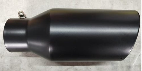 Bolt - On Exhaust Tips – Black Stainless & Polished Stainless – Multiple Sizes & Styles – Rolled Edge Slant Tip – Direct Fit - with Black Stainless | Sold by Uncle Wiener's Wholesale