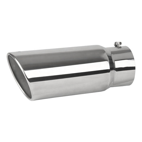 Bolt - On Exhaust Tips – Black Stainless & Polished Stainless – Multiple Sizes & Styles – Rolled Edge Slant Tip – Direct Fit - with Stainless | Sold by Uncle Wiener's Wholesale