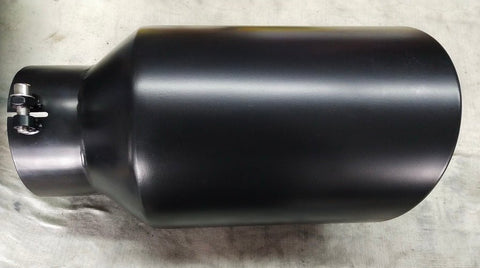 Bolt - On Exhaust Tips – Black Stainless & Polished Stainless – Multiple Sizes & Styles – Rolled Edge Slant Tip – Direct Fit - with Black Stainless | Sold by Uncle Wiener's Wholesale
