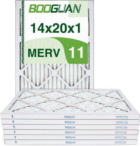 BOOGUAN Filters 14X20X1 MERV 11 Air Filters Pleated HVAC HC Furnace Filters 6 Packs - with | Sold by Uncle Wiener's Wholesale