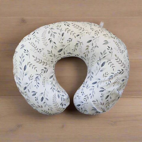 Boppy Original Nursing Pillow with Gray Taupe Leaves Design – Open Box