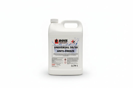 BOSS Lubricants Antifreeze/Coolant 50/50 Prediluted – Universal Green Conventional Hybrid | Extended Life Red Extended Life OAT Long - Life - with Universal Antifreeze 50/50 (Green) | Sold by Uncle Wiener's Wholesale