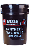 BOSS Lubricants CK - 4 Heavy Duty Diesel Engine Oil Full Synthetic 0W - 40 · 5W - 40 & Extreme 10W - 30 · 15W - 40 Low Ash EGR DPF SCR On/Off Highway - with 0W40 SYNTHETIC DIESEL CK - 4 20L | Sold by Uncle Wiener's Wholesale