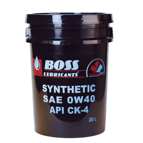 BOSS Lubricants CK - 4 Heavy Duty Diesel Engine Oil Full Synthetic 0W - 40 · 5W - 40 & Extreme 10W - 30 · 15W - 40 Low Ash EGR DPF SCR On/Off Highway - with 0W40 SYNTHETIC DIESEL CK - 4 20L | Sold by Uncle Wiener's Wholesale