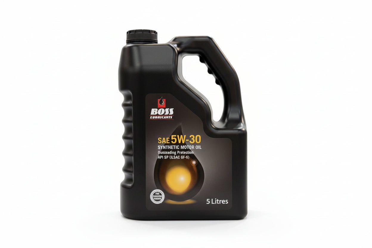 BOSS Lubricants Synthetic Motor Oil – 0W - 20 Full Synthetic | 5W - 30 Full Synthetic | 5W - 30 Synthetic Blend, API SP / ILSAC GF - 7 - with 5W - 30 Full Synthetic 5L | Sold by Uncle Wiener's Wholesale