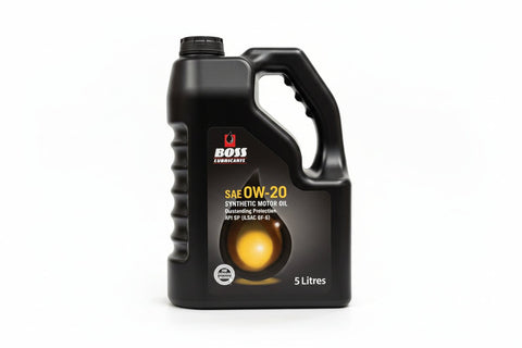 BOSS Lubricants Synthetic Motor Oil – 0W - 20 Full Synthetic | 5W - 30 Full Synthetic | 5W - 30 Synthetic Blend, API SP / ILSAC GF - 7 - with 0W - 20 Full Synthetic 5L | Sold by Uncle Wiener's Wholesale