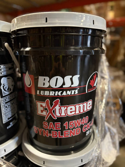 Boss Lubricants Xtreme 15W40 Synthetic Blend Diesel Engine Oil – CK - 4, Heavy Duty, 20L Pail - with | Sold by Uncle Wiener's Wholesale