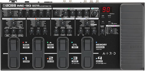 BOSS ME - 90 Guitar Multi - Effects | All - In - One Guitar Processor | 11 Onboard AIRD Amp Models | 60 Effects derived from the GT - 1000 | 8 Multi - Function Footswitches & Redesigned Expression Pedal - with | Sold by Uncle Wiener's Wholesale