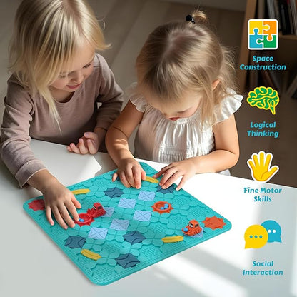 Boxiki Kids Logical Road Builder Puzzle Game Large STEM Board Maze with 118 Plus Challenges - with | Sold by Uncle Wiener's Wholesale