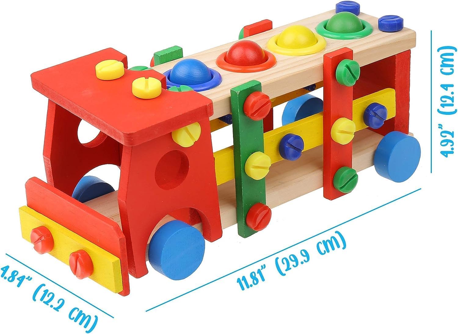 Boxiki Kids Wooden Toddler Tool Set – Montessori Fine Motor Learning Toy with Workbench Activities - Toys with | Sold by Uncle Wiener's Wholesale