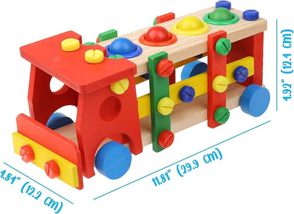 Boxiki Kids Wooden Toddler Tool Set – Montessori Fine Motor Learning Toy with Workbench Activities - Toys with | Sold by Uncle Wiener's Wholesale