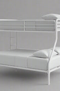 “Black twin over full metal bunk bed with ladder”

“White space-saving bunk bed for kids and guests”

“Modern metal bunk bed frame twin top full bottom”