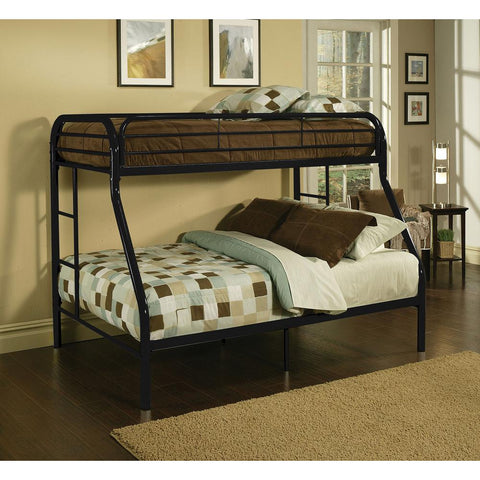 “Black twin over full metal bunk bed with ladder”

“White space-saving bunk bed for kids and guests”

“Modern metal bunk bed frame twin top full bottom”