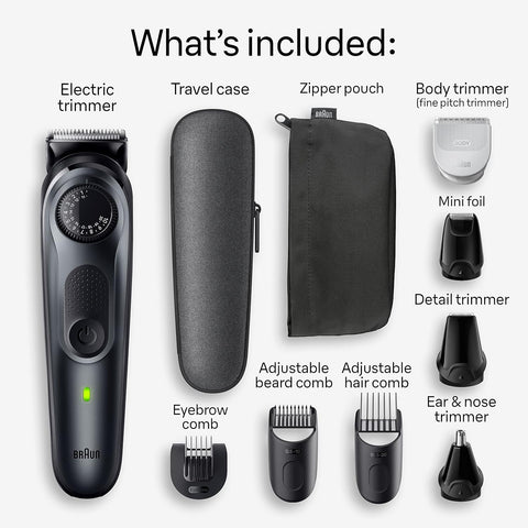 Braun All - in - One Style Kit Series 5 5471, 100% Waterproof 8 - in - 1 Beard & Body Trimmer for Manscaping, 80 - minute Battery Cordless Runtime - with | Sold by Uncle Wiener's Wholesale