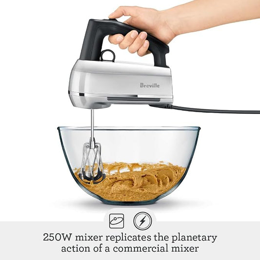 Breville Handy Mix Scraper BHM800SIL Hand Mixer – 9-Speed Electric Mixer with Beater IQ, Scraper Beaters, Dough Hooks & Whisks - Electronics with | Sold by Uncle Wiener's Wholesale