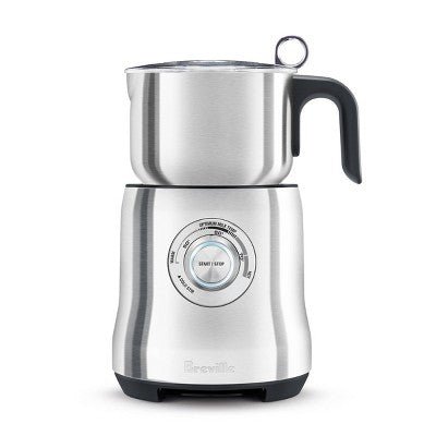 Breville Milk Caf&233; Frothe Brushed Stainless Steel BMF600XL: Electric Milk Steamer &38; Frother, 25oz Capacity, 500W, Silver - with Dimensions (Overall): 10.4 Inches (H) x 6.4 Inches (W) x 7.5 Inches (D) | Sold by Uncle Wiener's Wholesale