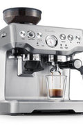 Breville Stainless Steel Barista Express Espresso Machine Light Silver BES870XL: 15 Bars Pressure, Milk Frother, Grinder - with <B>Dimensions (Overall):</B> 15.9 Inches (H) x 12.5 Inches (W) x 13.8 Inches (D) | Sold by Uncle Wiener's Wholesale