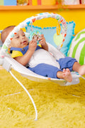 Bright Starts Baby Bouncer Soothing Vibrations Infant Seat - Removable Toy Bar, Nonslip Feet, 0 - 6 Months Up to 20 lbs (Safari Fun) - with | Sold by Uncle Wiener's Wholesale
