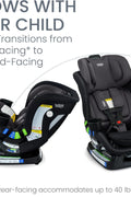 Britax Poplar S Convertible Car Seat, 2 - in - 1 Design with ClickTight Technology, Stone Onyx - with | Sold by Uncle Wiener's Wholesale