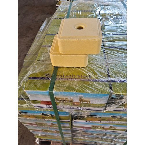 Brown Salt Block Mineral Lick for Cattle, Horses & Livestock – 5.5 lb & 11 lb Options - with 11 lb Brown Salt Block | Sold by Uncle Wiener's Wholesale