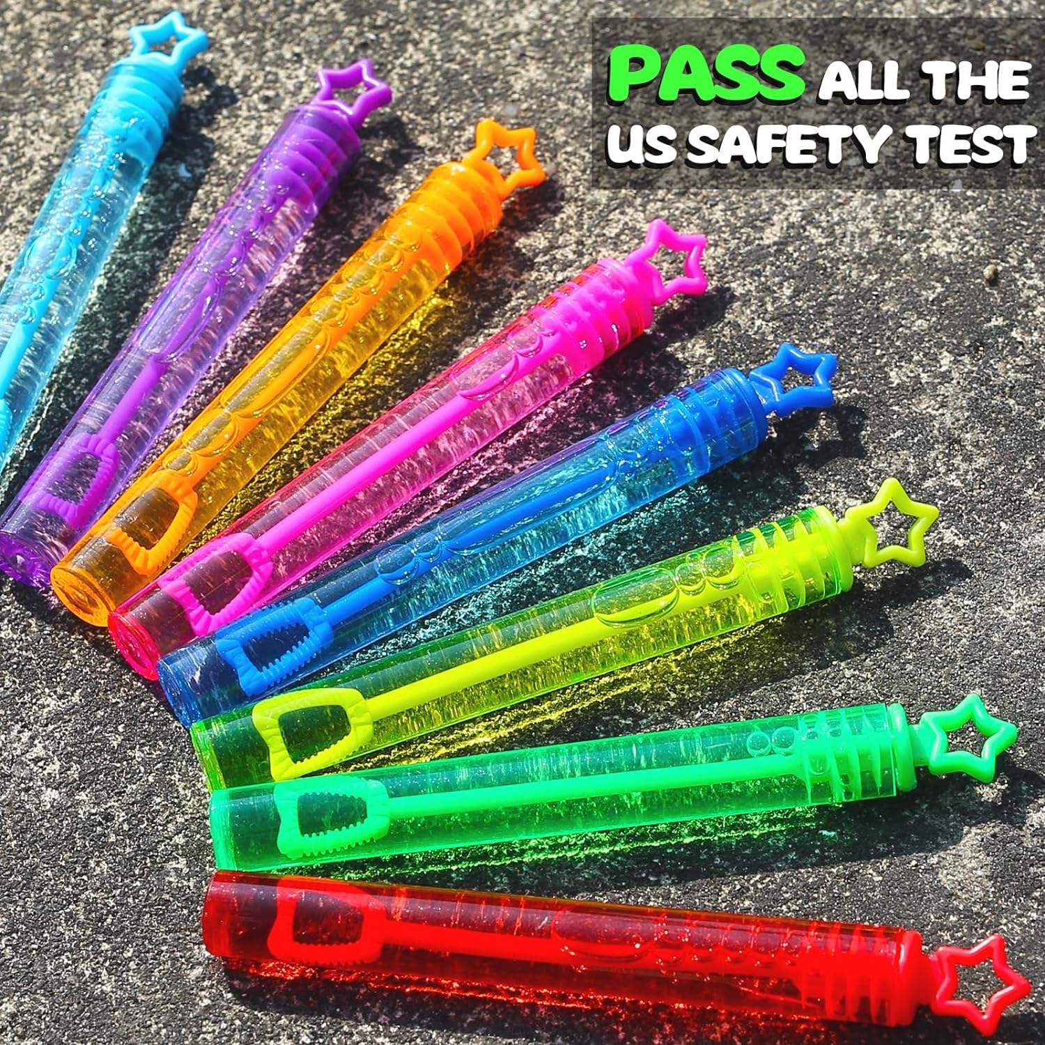 Bubble Wand Set 48 Pieces Mixed Colours &amp; Styles Party Favour Tub JY439417 - with | Sold by Uncle Wiener's Wholesale