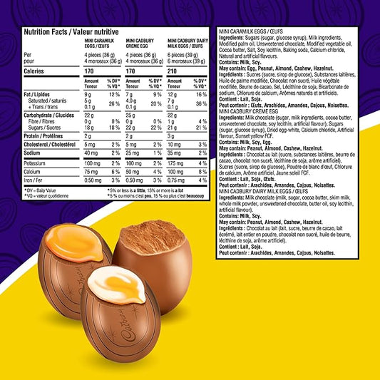 Cadbury Mini Assorted Chocolate Eggs 745g Individually Wrapped Easter Candy - with | Sold by Uncle Wiener's Wholesale