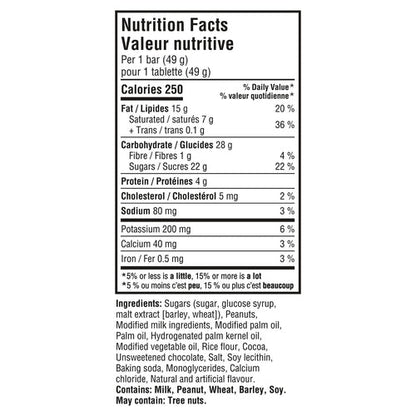 Cadbury Wunderbar Chocolatey Candy Bars 49g 4 Pack Peanut Butter Caramel - with | Sold by Uncle Wiener's Wholesale