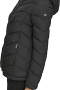 Calvin Klein womens Long Lightweight Hooded Puffer JacketDown Coat, size XS - with | Sold by Uncle Wiener's Wholesale