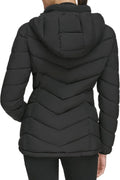 Calvin Klein womens Long Lightweight Hooded Puffer JacketDown Coat, size XS - with | Sold by Uncle Wiener's Wholesale