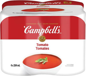 Campbell’s Condensed Tomato Soup 4-Pack – 4 x 284mL Classic Creamy Tomato Soup, Vegan & Vegetarian