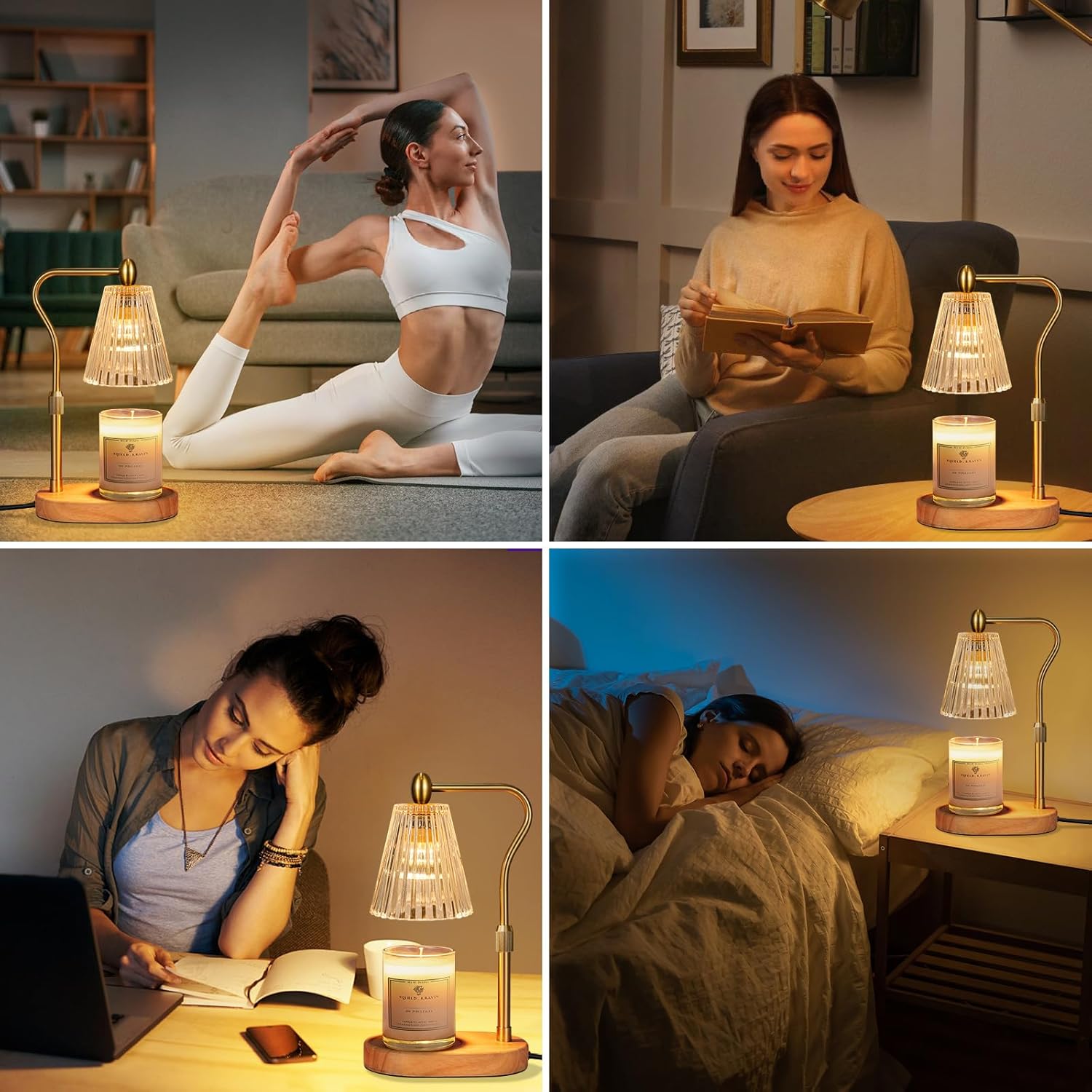 Candle Warmer Lamp with Timer & Dimmer, Adjustable Height Vintage Candle Heating Lamp for Jar Candles S6207 - with | Sold by Uncle Wiener's Wholesale
