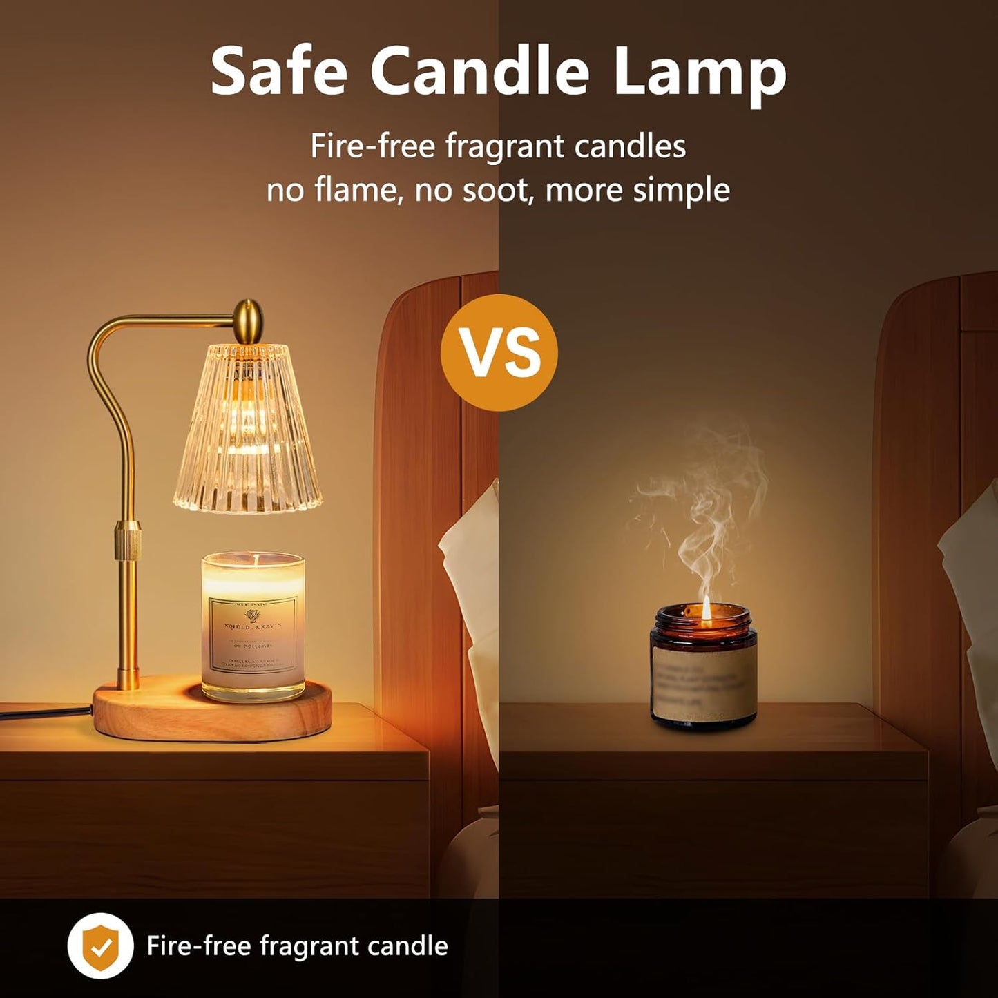 Candle Warmer Lamp with Timer & Dimmer, Adjustable Height Vintage Candle Heating Lamp for Jar Candles S6207 - with | Sold by Uncle Wiener's Wholesale