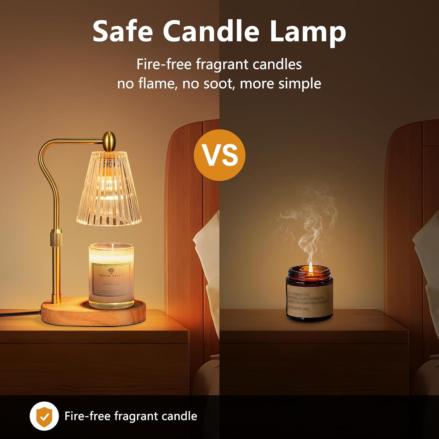 Candle Warmer Lamp with Timer & Dimmer, Adjustable Height Vintage Candle Heating Lamp for Jar Candles S6207 - with | Sold by Uncle Wiener's Wholesale