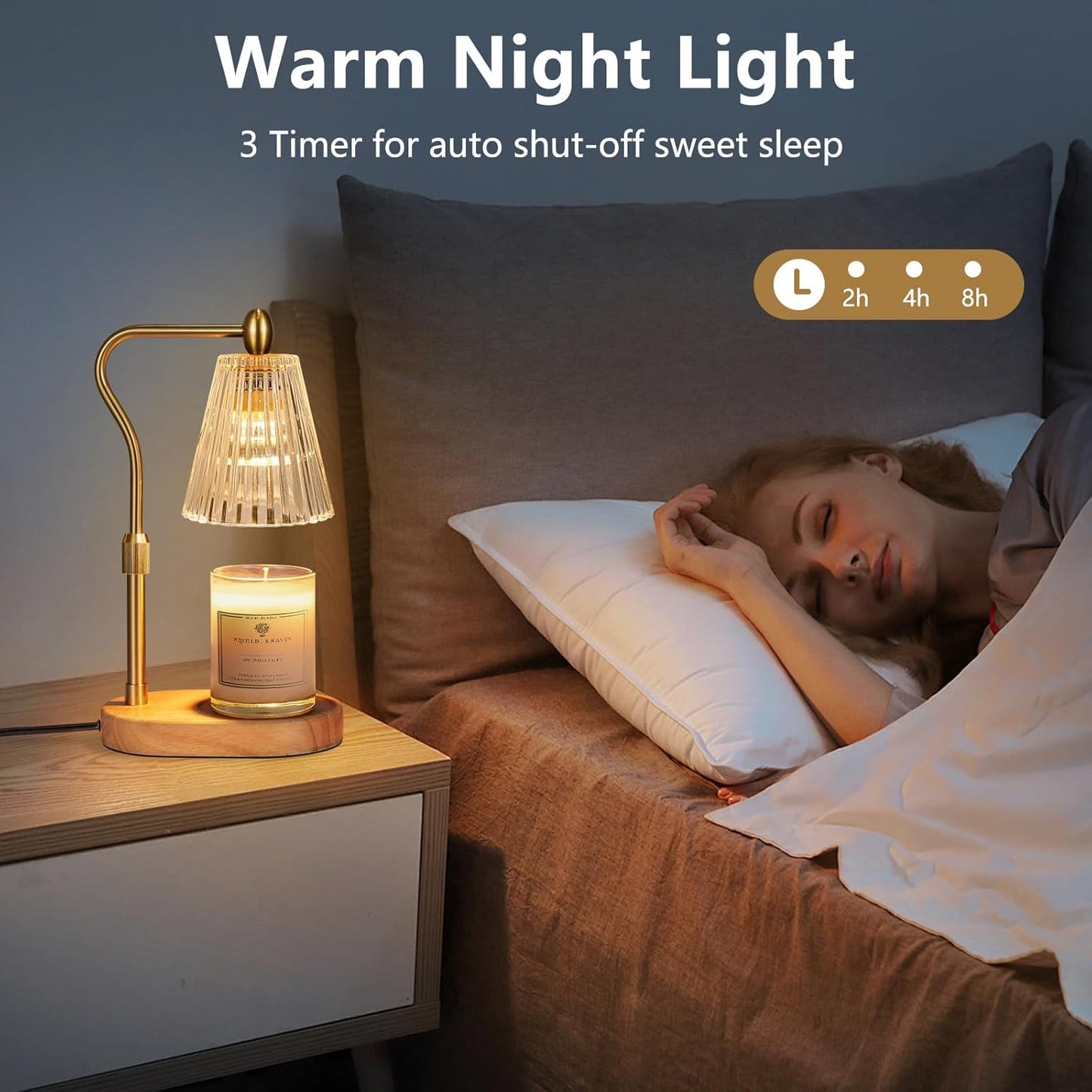 Candle Warmer Lamp with Timer & Dimmer, Adjustable Height Vintage Candle Heating Lamp for Jar Candles S6207 - with | Sold by Uncle Wiener's Wholesale