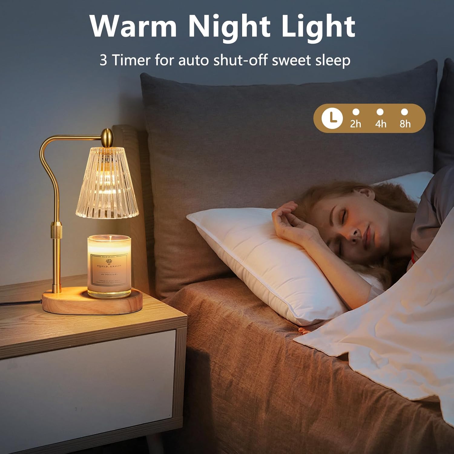 Candle Warmer Lamp with Timer & Dimmer, Adjustable Height Vintage Candle Heating Lamp for Jar Candles S6207 - with | Sold by Uncle Wiener's Wholesale