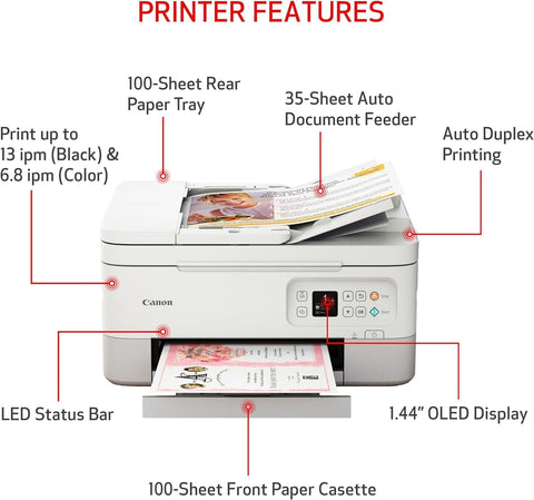 Canon PIXMA TR7020a All - in - One Wireless Color Inkjet Printer, with Duplex Printing, Mobile Printing, and Auto Document Feeder, White - with | Sold by Uncle Wiener's Wholesale